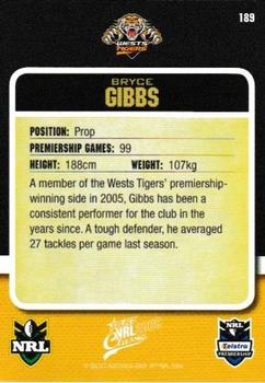 2009 Select Classic #189 Bryce Gibbs Back